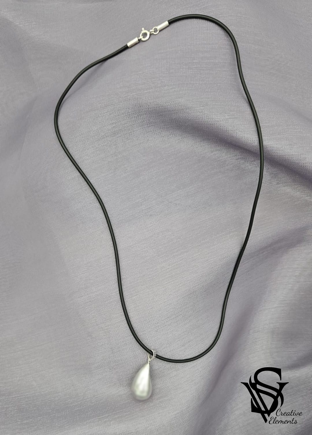 Stainless Steel Water Drop Shape Pendant Necklace